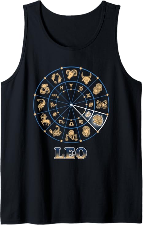 Leo Horoscope Ascendant Aries Zodiac Sign Tank Top - Aries T-Shirt for men