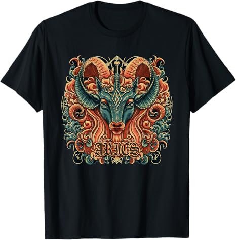 Aries, Pride Zodiac Sign T-Shirt - Aries T-Shirt for men