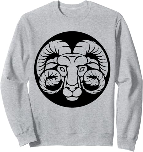 Ram Zodiac Aries Horoscope Astrology Star Sign Sweatshirt - Aries Sweatshirt for men