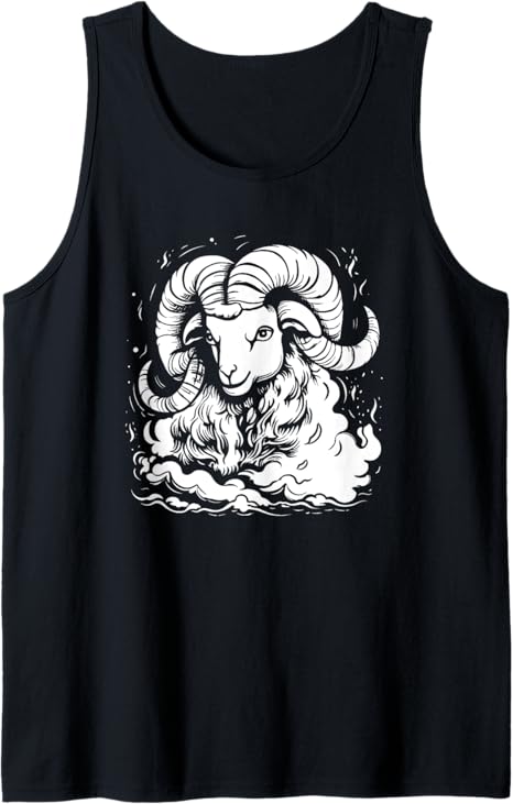 Aries Horoscope - Zodiac Star Sign Kawaii Tank Top - Aries T-Shirt for men