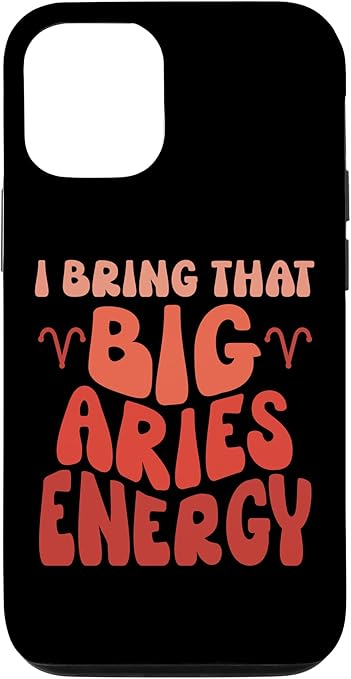 iPhone 15 Big Aries Energy Men Zodiac Sign Aries Birthday Retro Groovy Case - Aries Phone Case for men
