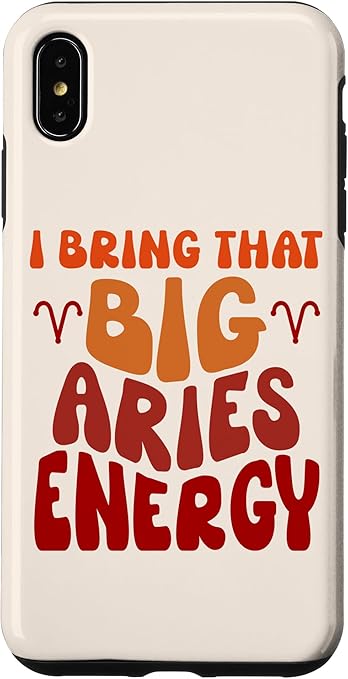 iPhone XS Max Big Aries Energy Women Aries Zodiac Sign Horoscope Groovy Case - Aries Phone Case for men