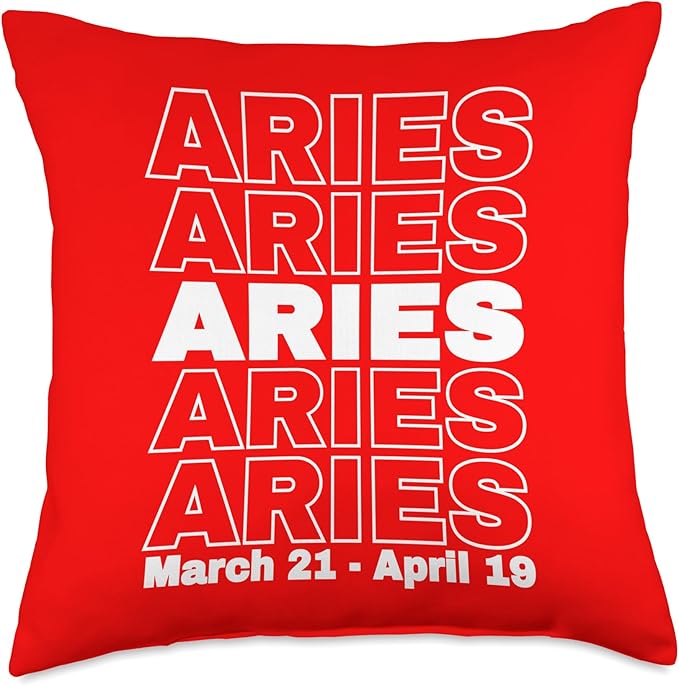 Zodiac Sign Aries Throw Pillow - Aries Pillow for men