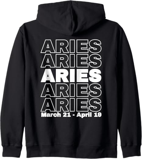 Zodiac Sign Aries Zip Hoodie - Aries Hoodie for men