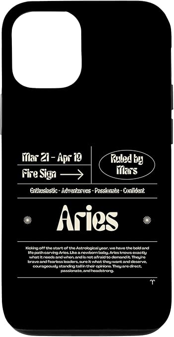 iPhone 14 Aries Zodiac Sign for Women Astrology Aries Girl Birthday Case - Aries Phone Case for men
