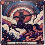 Sagittarius Centaur Zodiac Astrology Vintage Metal Signs Wall Art Decor Cosmic Star Sign Decor Tin Sign For Indoor Outdoor,Mystical Archer Horoscope Wall Pediment For Home,Bar,Man Cave,Gifts 12x12inch - Sagittarius Home Decor for men