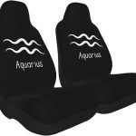 Aquarius Sign Car Seat Covers, Universal Fit for Auto Truck Van SUV, Easy Install 2 Pack, Black - Aquarius Car Seat Cover for men