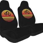Zodiac Sign Leo Symbol Car Seat Covers, Universal Fit for Auto Truck Van SUV, Easy Install 2 Pack, Black - Aquarius Car Seat Cover for men