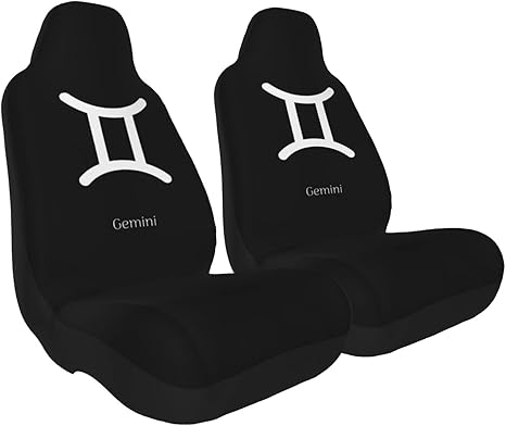 Gemini Sign Car Seat Covers, Universal Fit for Auto Truck Van SUV, Easy Install 2 Pack - Aries Car Seat Cover for men