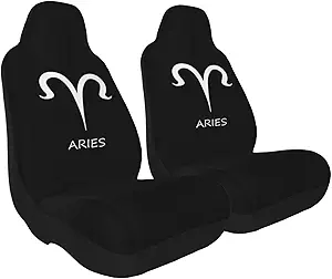 Aries Sign Car Seat Covers, Universal Fit for Auto Truck Van SUV, Easy Install 2 Pack - Aries Car Seat Cover for men
