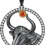 18k Gold Plated Sterling Silver Zodiac Necklace and Pendant - Silver and Gold Necklace for Women and Men, Birthday Gifts - Taurus Products for men