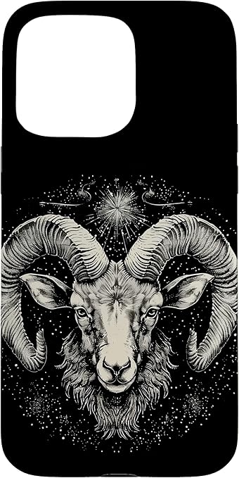 Aries Head Astrology Zodiac Sign Aries Case for iPhone 15 Pro Max - Aries Phone Case for men