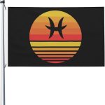 Zodiac Sign Pisces Symbol Flag 3x5 Ft Double-Sided Durable Outdoor Banner Home Party Welcome Flag Patio Decor Flag - Pisces Home Decor for men