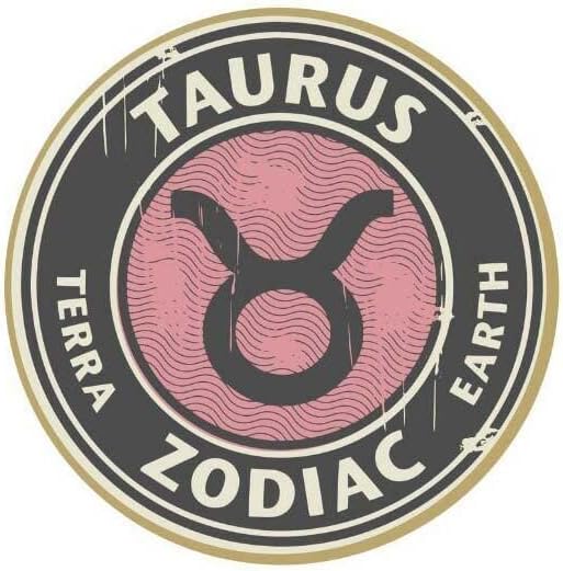 Taurus Zodiac Horoscope Vintage Round Metal Aluminum Tin Sign Door Signs Exterior Home Cave Garage bar Country Poster Club Wall Plaque Decoration Retro Aluminum Sign 12x12 Inch - Taurus Products for men