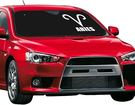 Windshield Sun Shade for Car Durable Bubble Aluminum Film Material Aries Sign Car Sun Visor - Aries Car Ornament for men
