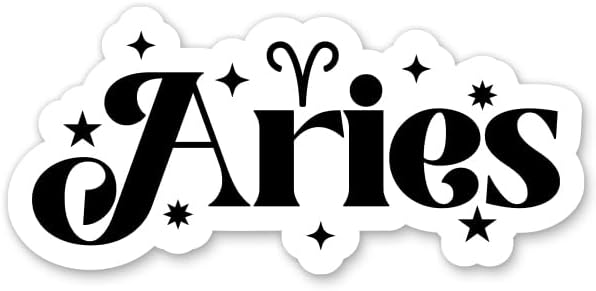 Aries Sticker - 3" Laptop Sticker - Waterproof Vinyl for Car, Phone, Water Bottle - Aries Zodiac Decal - Aries Sticker for men