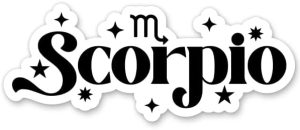 Scorpio Sticker - 3" Laptop Sticker - Waterproof Vinyl for Car, Phone, Water Bottle - Scorpio Decal - Scorpio Sticker for men
