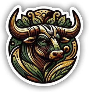 Robust Taurus Bull Zodiac Sign Decal - Ideal for Laptop, Truck, Car Window, Bumper, Waterproof & Earthy Sticker, Auto Decoration with Natural Charm (4") - Taurus for men