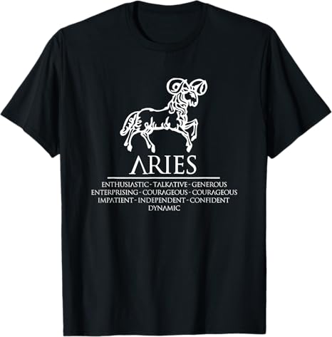Funny Aries Zodiac Sign Astrology Constellation Horoscope T-Shirt - Aries T-Shirt for men