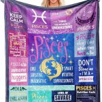 Pisces Gifts for Women – Zodiac Throw Blanket 50"x60" – Soft Astrology Fleece Blanket for Pisces Girls, Teens & Moms – Cozy Birthday Idea - Pisces Pillow for men