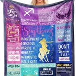 Sagittarius Gifts for Women – Zodiac Throw Blanket 50"x60" – Soft Astrology Fleece Blanket for Sagittarius Girls, Teens & Moms – Cozy Birthday Idea - Sagittarius Home Decor for men