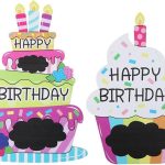 hobbyme 2pcs Birthday Listing Birthday Decorative Pendant Wooden Crafts Pendant Can Be Handwritten Blackboard,Boxwood Birthday Cake Sign,Handwritten Decorative Blackboard,15.7/14 Inch - Pisces for men