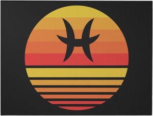 LIICHEES Zodiac Sign Pisces Symbol Canvas Wall Art 12x16 Inch Unframe Canvas Print Wall Decor Home Decor For Living Room Bedroom Bathroom - Pisces Canvas for men