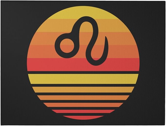 LIICHEES Zodiac Sign Leo Symbol Canvas Wall Art 12x16 Inch Unframe Canvas Print Wall Decor Home Decor For Living Room Bedroom Bathroom - Leo Canvas for men