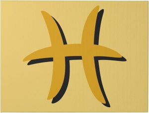 LIICHEES Zodiac Sign Pisces Symbol Canvas Wall Art 12x16 Inch Unframe Canvas Print Wall Decor Home Decor For Living Room Bedroom Bathroom - Pisces Canvas for men