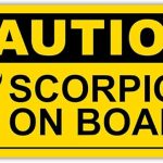 Caution Scorpio On Board Bumper Sticker Zodiac Scorpio Scorpion Sticker Zodiac Sign Stickers Scorpio Sympol Scorpius On Board Funny Zodiac Bumper Stickers for Cars Trucks Vans [7.5"x3.75"] - Scorpio Sticker for men