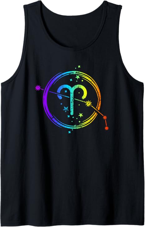Cute design with Aries Zodiac Horoscope sign Tank Top - Aries T-Shirt for men
