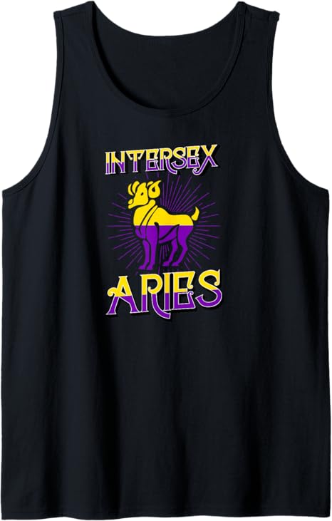 Intersex Aries Pride Horoscope Zodiac Astrological Sign Tank Top - Aries T-Shirt for men