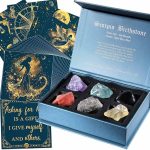 Faivykyd Scorpio Crystals Gifts for Women, 6 Scorpio Zodiac Healing Stones w/50 Miracle Mantras Affirmations Cards, Spiritual Gifts for Positive Energy, Self-Love & Wealth - Scorpio Products for men
