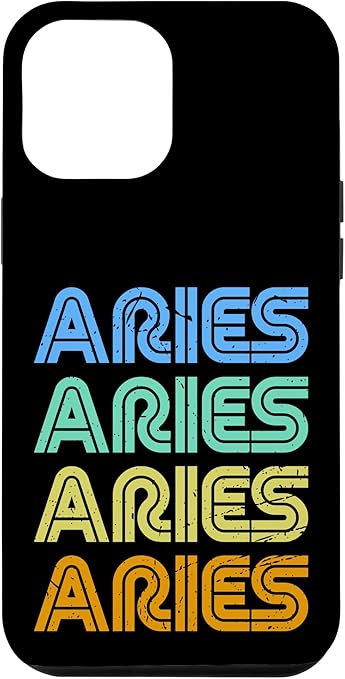 iPhone 15 Pro Max Aries Vintage Retro Zodiac Sign / Aries Birthday Design Case - Aries Phone Case for men