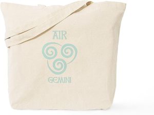 CafePress Air Sign Symbol Astrology Gemini Tote Bag Reusable Natural Beige Canvas Shopping Bag - Gemini Canvas for men
