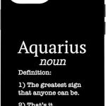iPhone 15 Pro Max Aquarius / Funny Fake Definition Horoscope Lover Saying! Case - Aquarius Phone Case for men