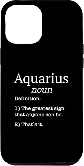 iPhone 15 Pro Max Aquarius / Funny Fake Definition Horoscope Lover Saying! Case - Aquarius Phone Case for men