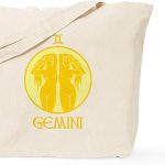 CafePress GEMINI Tote Bag Reusable Natural Beige Canvas Shopping Bag - Gemini Canvas for men