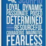 Scorpio Personality Character TraitsScorpio Gift,Astrology Print,Zodiac Wall Art,Horoscope Art Print Canvas Poster Wall Art Decor Posters Home Bedroom Office Decorations Paintings Framed-20x30inch - Scorpio Canvas for men