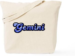 CafePress Retro Zodiac Gemini Tote Bag Reusable Natural Beige Canvas Shopping Bag - Gemini Canvas for men