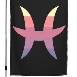 Zodiac Sign Pisces Symbol Garden Flag 12x18 Inch Double Sided Home Decor Banner Yard Outdoor Flag Garden Welcome Flags - Pisces Home Decor for men