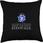 Funny Taurus Zodiac Sign Slow & Steady Wins The Race Meme Throw Pillow - Taurus Pillow for men