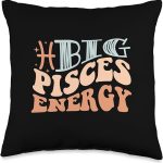 Big Pisces Energy Throw Pillow - Pisces Pillow for men