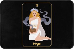Beautiful Virgo Zodiac Sign Bathroom Rugs Ultra Soft Non Slip Bath Mat Durable Kitchen Bedroom Rug 16x24 Inch Area Rug Door Mat - Virgo Car Floor Mat for men