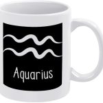 Aquarius Sign Ceramic Coffee Mugs for Men/Women Great for, Office, Home, Gifts, style - Aquarius Mug for men