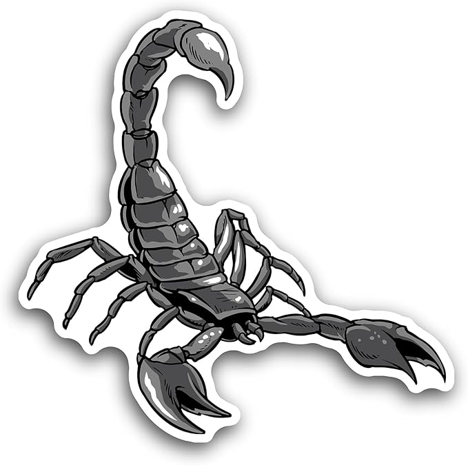 2 (Pieces) 3" and 5" Scorpio Decal Sticker, Waterproof Vinyl Decals for Many Purpose Like Cars, Trucks, Laptops, Phones, Windows and More - Scorpio Sticker for men