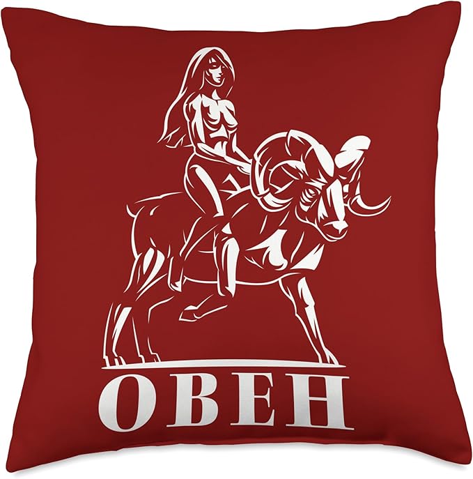 Astrological Russia Sign Aries Birthday Cyrillic Russian Throw Pillow - Aries Pillow for men