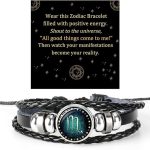 72ore Zodiac Signs Spirit Bracelet for Women Men Multilayer Leather Adjustable Glow in the Dark Constellation Manifestation Bracelet Birthday Christmas Zodiac Gift for Constellation Lover - Scorpio Products for men