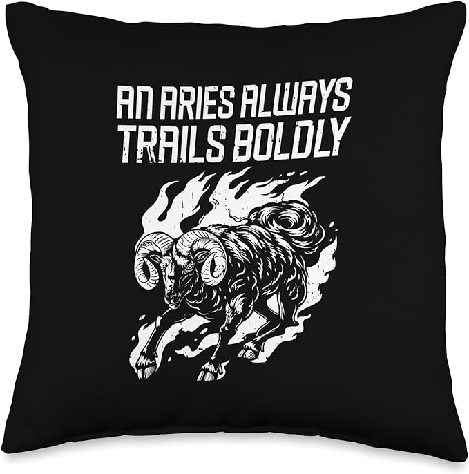 Zodiac Aries - Sign Star Horoscope Starsign Throw Pillow - Aries Pillow for men