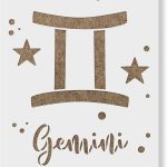 Gemini Zodiac Symbol Stencil - Ideal for Educational and Signage Projects, Paint Stencils - Gemini Canvas for men